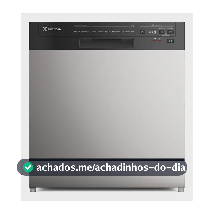 Lava-louça Electrolux Inox Com Programa Lava E Seca LS08E Cinza