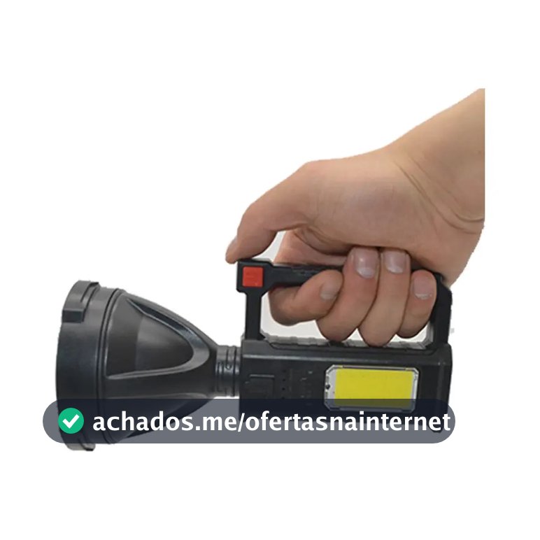 Led Farol Lanterna Holofote Recarregável Usb Com Suporte