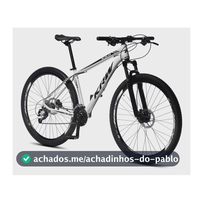 Bicicleta Aro 29 Krw Alumínio 24 Vel Freio A Disco X42 Cor: Branco/Preto Tamanho do Quadro: 19