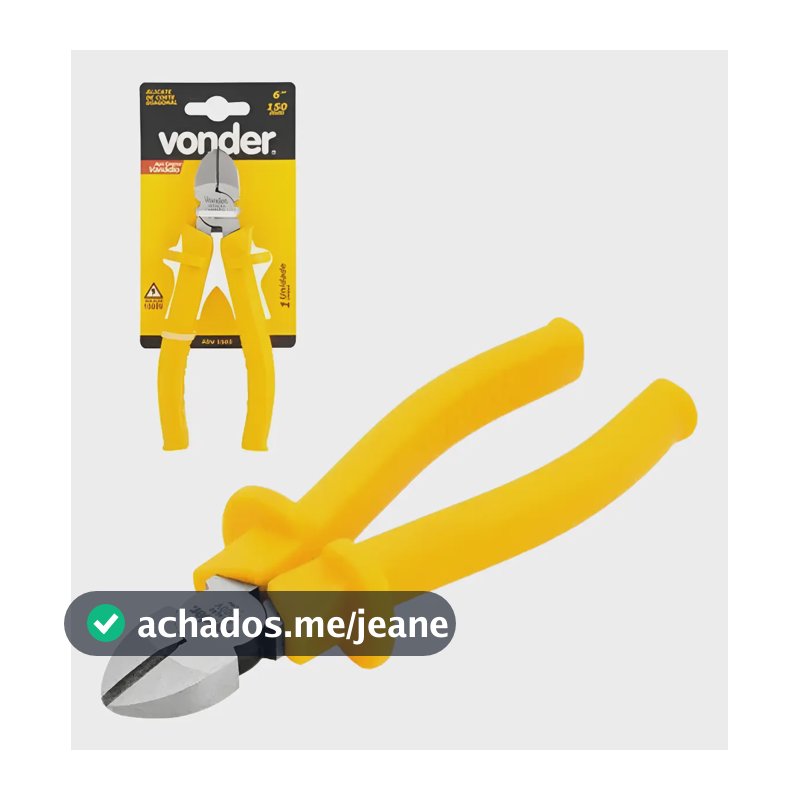 Alicate De Corte Diagonal Isolado 6  1000v Vonder