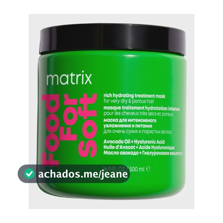 Matrix Food For Soft Máscara Capilar Hidratante 500 Ml