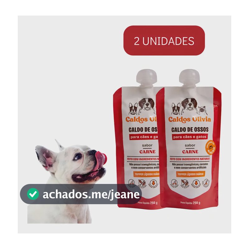 Kit 4un Caldo De Ossos P/ Cachorro Gatos Suplemento Pet