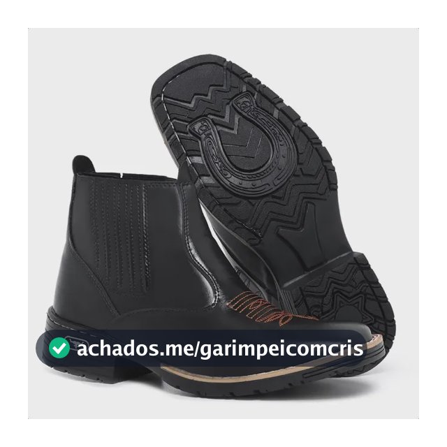 Bota Texana Botina Country Com Bico Quadrado Clássica Cowboy