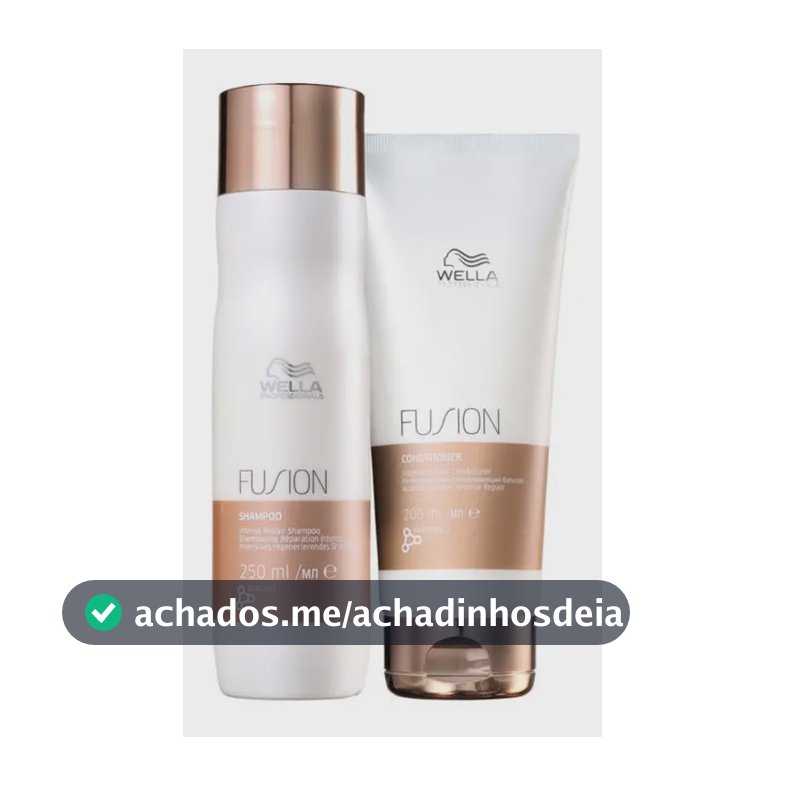 Kit Wella Fusion Shampoo 250ml + Condicionador 200ml