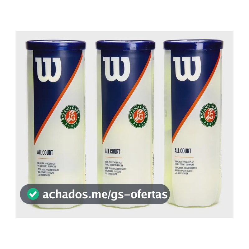 Bola De Tênis Wilson Roland Garros All Court - Pack Com 3 Tu