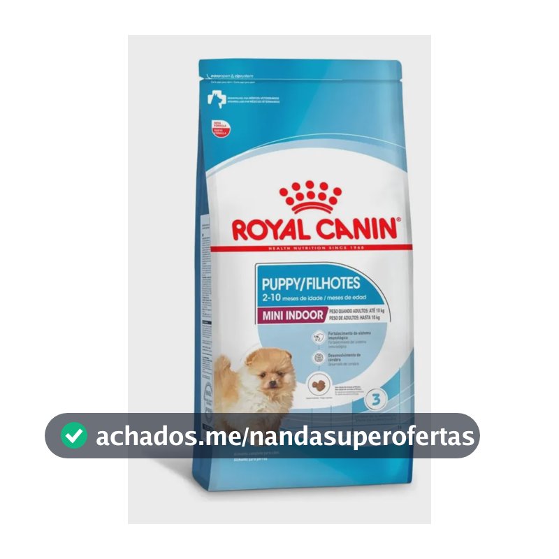 Ração Mini Indoor Para Cães Filhotes 2,5kg Royal Canin