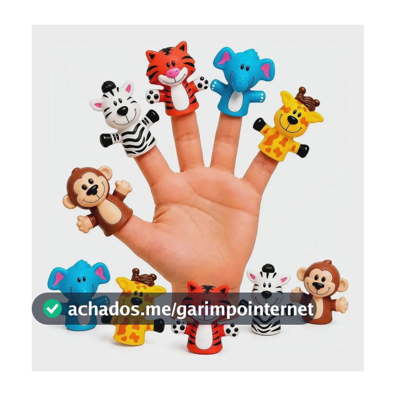 Fantoche De Dedo Mão Brinquedo Infantil Interativo - 5 Peças