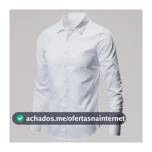Camisa Social Manga Longa Slim Fit Masculina Clássica