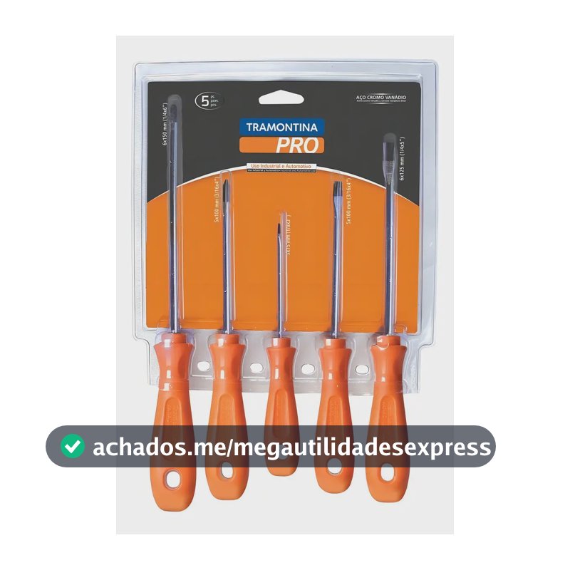 Jogo De Chave De Fenda/phillips 5 Pçs Tramontina Pro