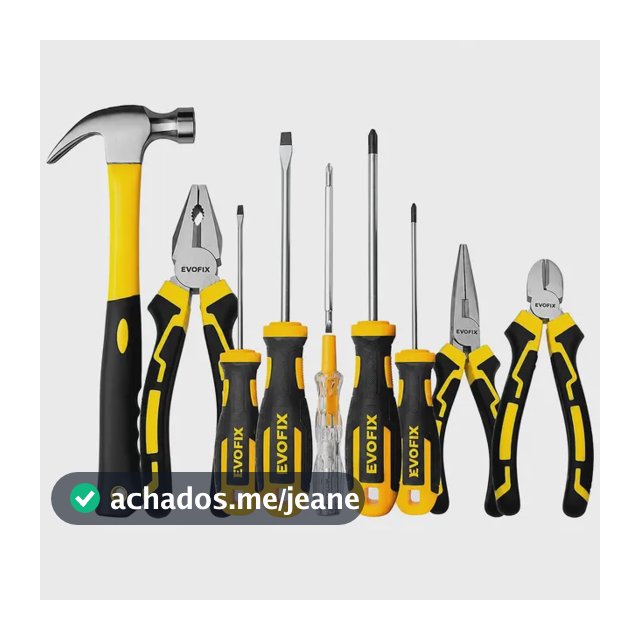 Kit Jogo Ferramentas Alicate Universal Corte e Bico Martelo Chave De Fenda Philips Imantadas
