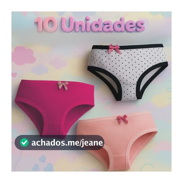 10 Calcinha Infantil Antialergica Algodao Premium Kit Basica Sortido 12