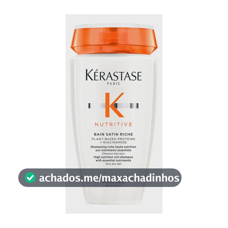 Shampoo Kérastase Nutritive Bain Satin Riche Cabelos Secos 250ml
