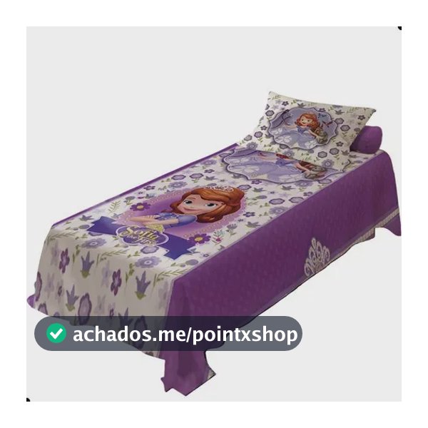 Jogo Lençol + Fronha Temático Infantil Modelos Sofia