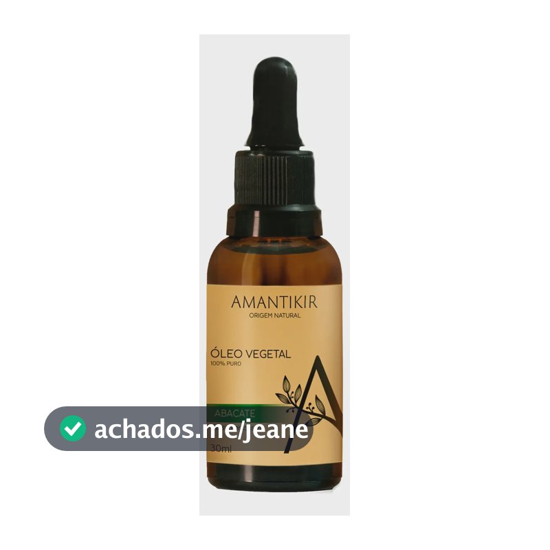 Óleo Vegetal Abacate 100% Puro Natural Amantikir 30ml Abacate