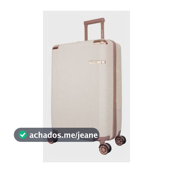 Mala De Viagem Bordo 10kg Cosmopolita P Yin's Bege Listras