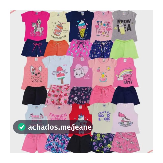 Lote 12 Peças Menina Conjuntos Infantil Top Feminino Verão