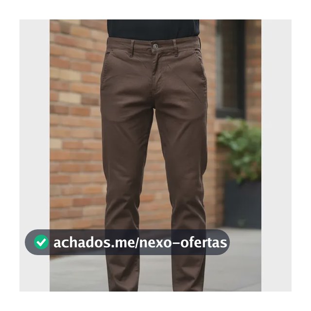 Calça Sarja Masculina Slim Bolso Embutido Com Elastano