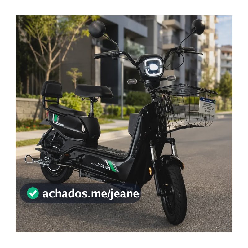 Bicicleta Scooter Elétrica 800w Bateria 48v 20 Ah Sem Cnh Preto M