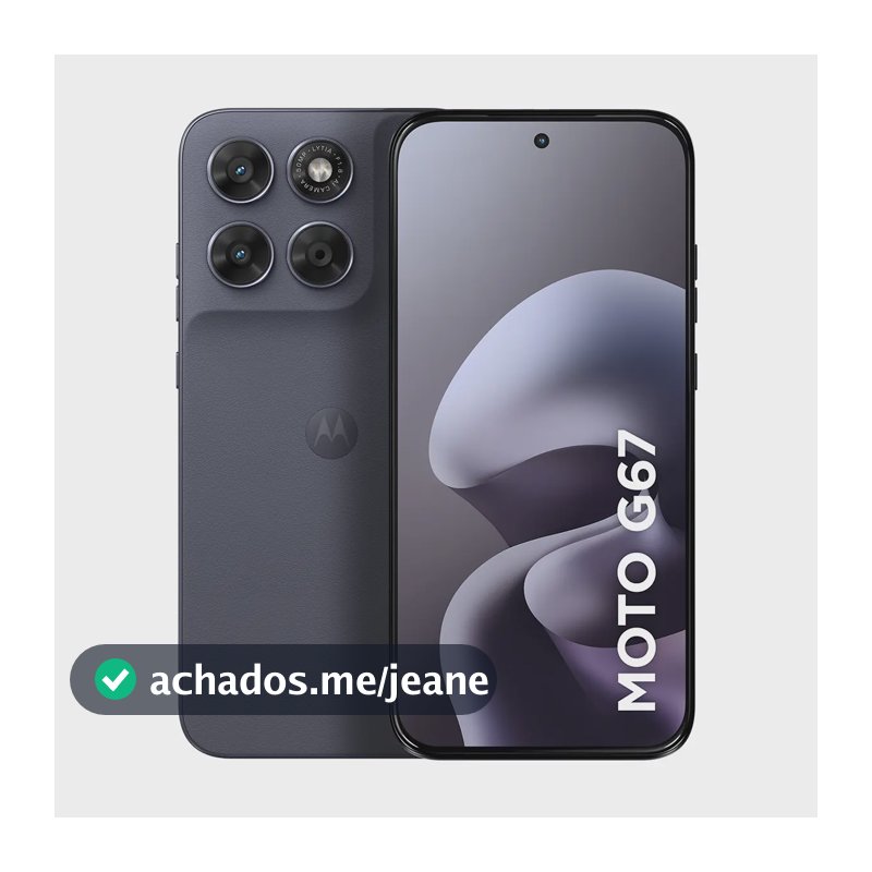 Smartphone Motorola Moto G67 5g - 128gb 4gb Ram + 8gb Ram Boost, Camera 50mp Sony Lytia 600, Tela 1.5k Extreme Amoled 120hz, Ultrarresistente - Chumbo