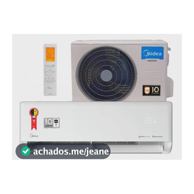Ar Cond Split Inverter Midea Ia Ecomaster 9k Btus Frio 42ezvca09m5 Branco 220v