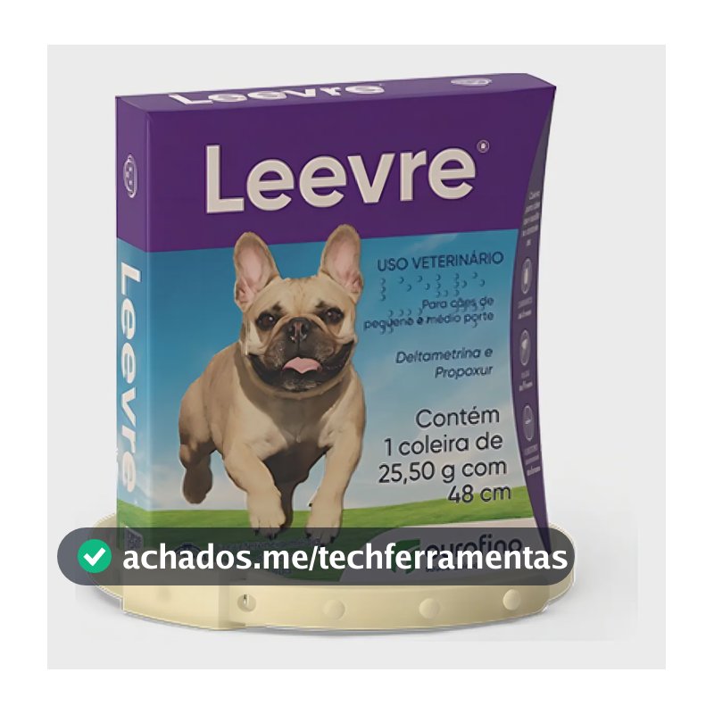Coleira Antipulgas Carrapatos Leevre Ourofino 48cm Cães