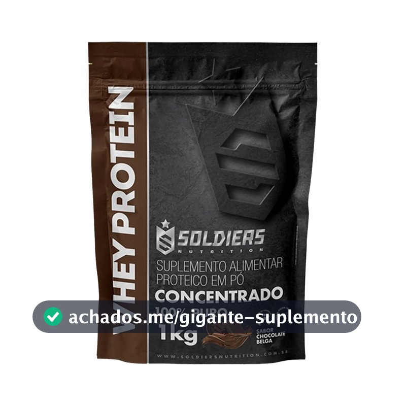 Proteína Soldiers Nutrition Suplementação Whey Protein em pó sabor Chocolate x 1kg