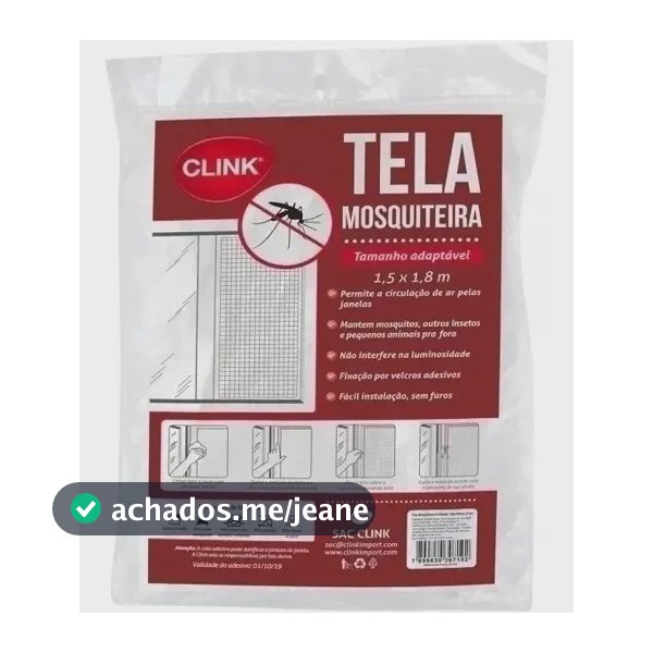 Tela Mosquiteira Anti-inseto Mosquito Janela 1,50 Por 1,80m
