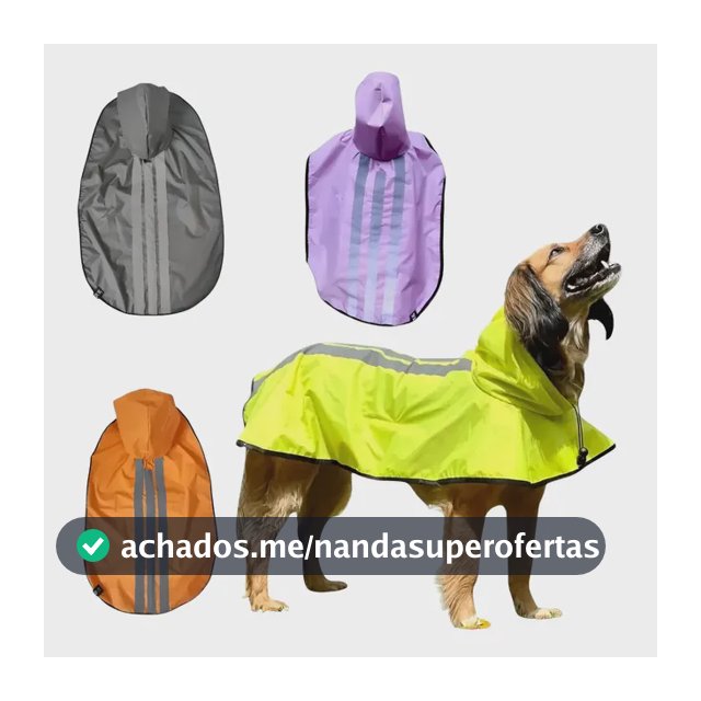 Capa De Chuva Pet Cao Emborrachada Golden Porte Grande X X G
