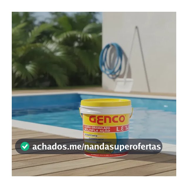 Cloro para Piscina Genco Multipla Ação 3 em 1 Balde 10kg
