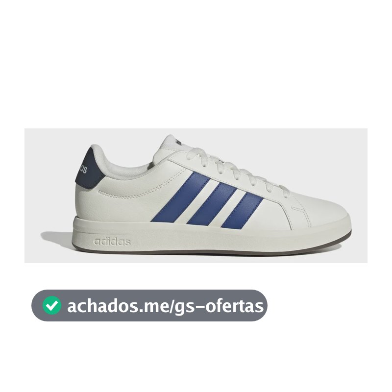 Tênis Masculino Grand Court Base 3.0 adidas Branco Liso 42 Br