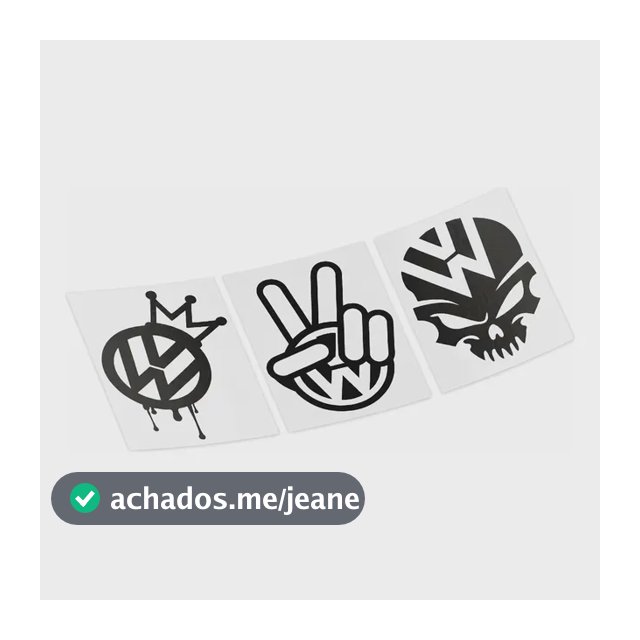 3 Adesivos Vw Carro Rebaixado Euro Gol Polo Golf Parati Fox