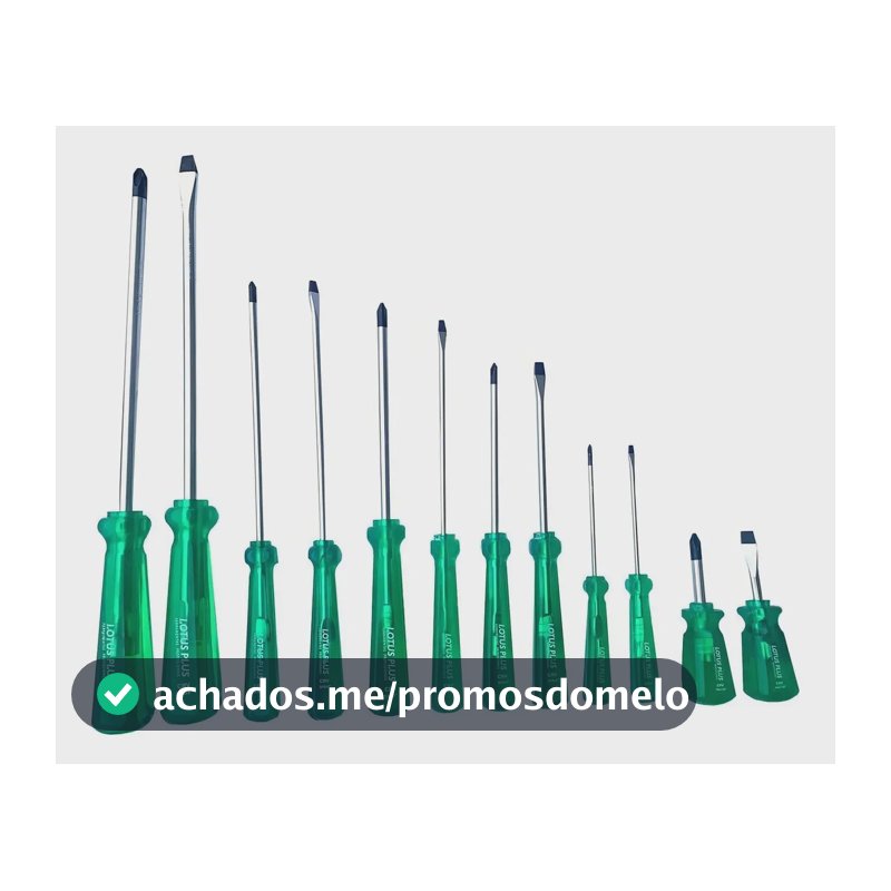 Jogo De Chave Profissional Lotus 12 Pç (6 Fenda 6 Phillps)