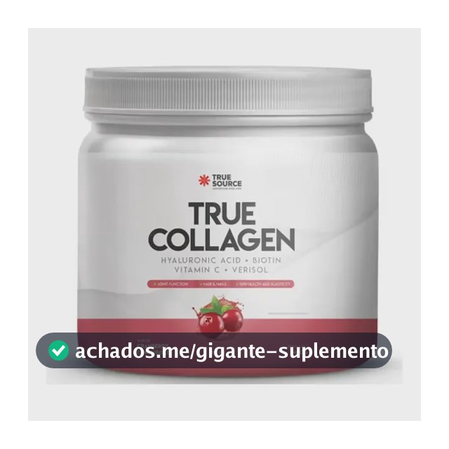 Suplemento Em Pó True Source Collagen Colágeno/minerais Sabor Cranberry Com Hibisco Em Pote De 420ml