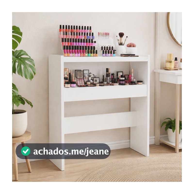 Mesa Manicure Organizadora Salão De Estéticas Mãos E Unhas Branco