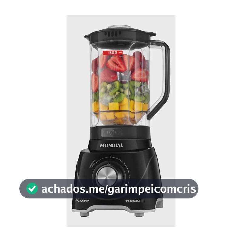 Liquidificador Pratic Turbo III, Mondial, 550W - L-93-BG
