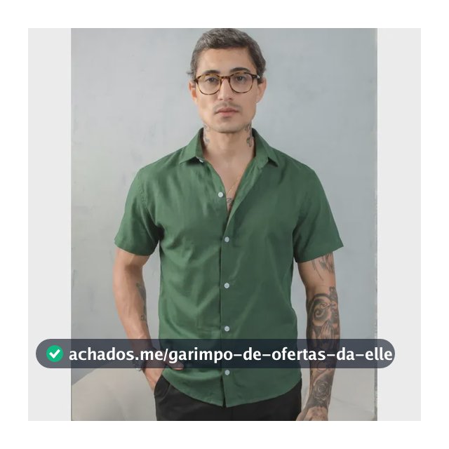 Camisa Social Masculina Gola Italiana Confortável