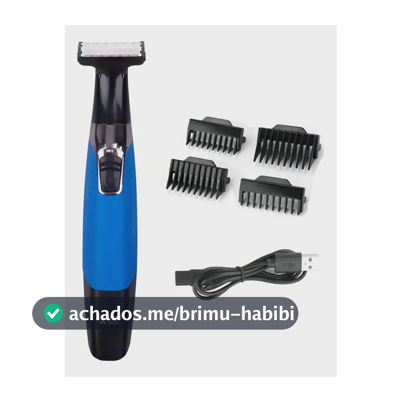 Kemei Barbeador Eletrico 1910 Removedor Pelos Intimo Mas Fem Azul