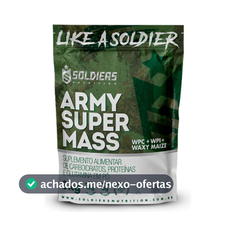 Whey Hipercalórico Army Super Mass 3kg 100% Importado Soldiers Nutrition Suplemento Proteína Muscular