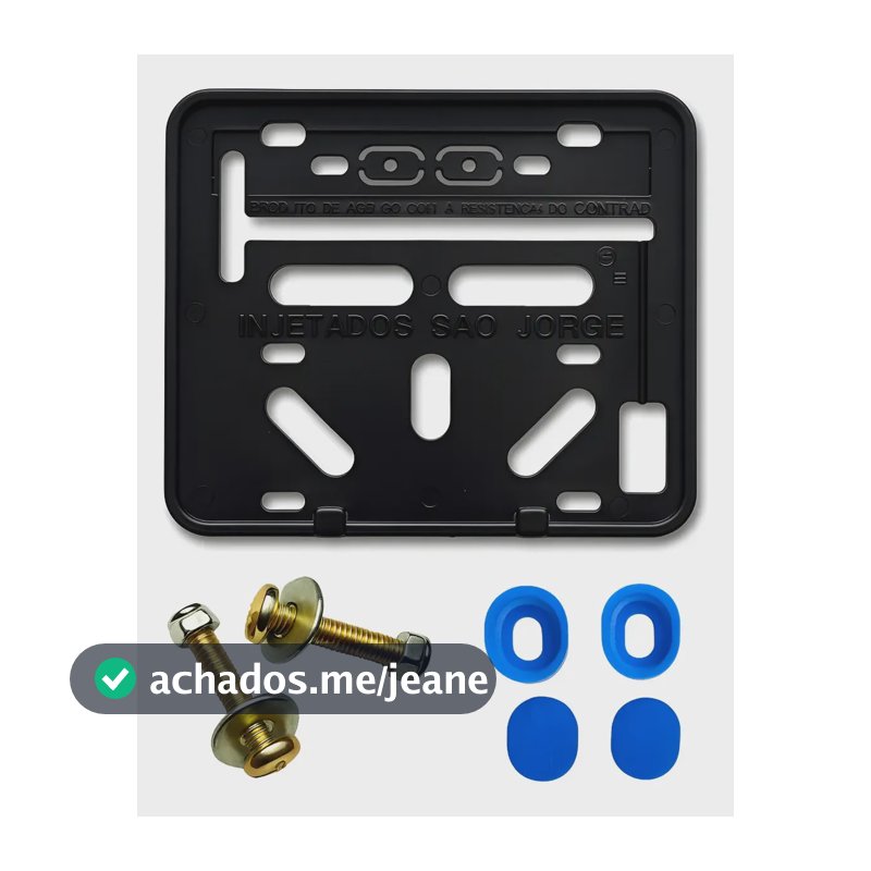 Suporte Placa De Moto Mercosul Lacres Parafuso Protetor Moto