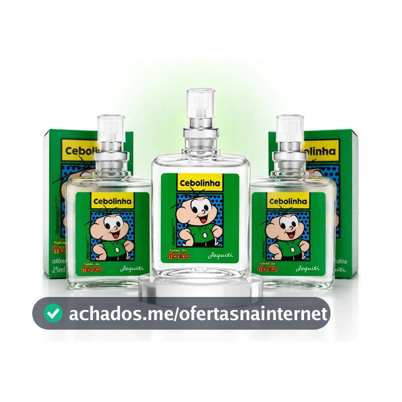 Kit 3 Perfumes Cebolinha Jequiti 25ml Infantil Turma da Mônica Colônia Masculina Kit Presente Original