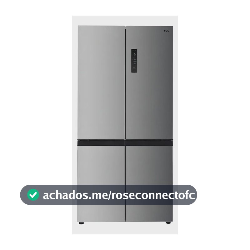 Geladeira Tcl 589 Litros Inox Twin Eco Inverter Frost Free Multidoor Espaço Flex 110v C589cdn1