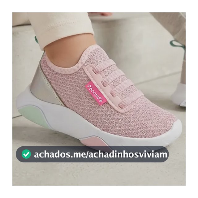 Tenis Infantil Rosa Menina Leve Calce Fácil Respirável Macio
