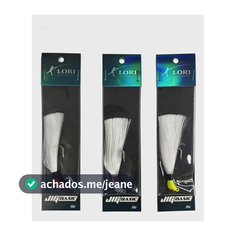 Kit 3 Iscas Jig/xuxinha Lori 12g Três Cores Branco