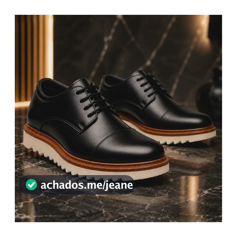 Sapato Social Masculino Gugi Oxford Confortável 5401-gg Preto 40 Br