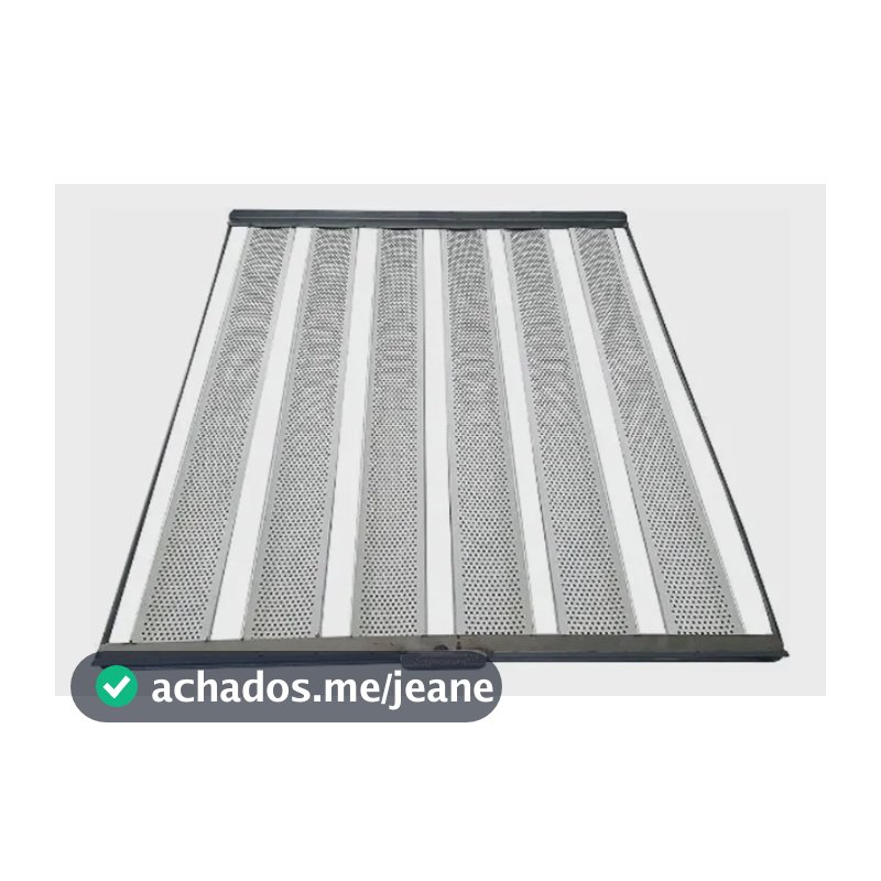 Kit 5 Assadeira Para Pão Francês 6 Tiras Esteira 68x58 Cinza