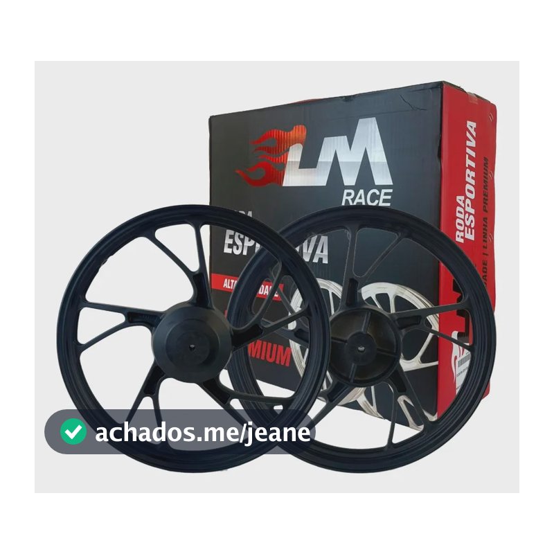 Jogo Roda Pé De Galinha Cg Titan 150 160 Liga Leve A Tambor Preto