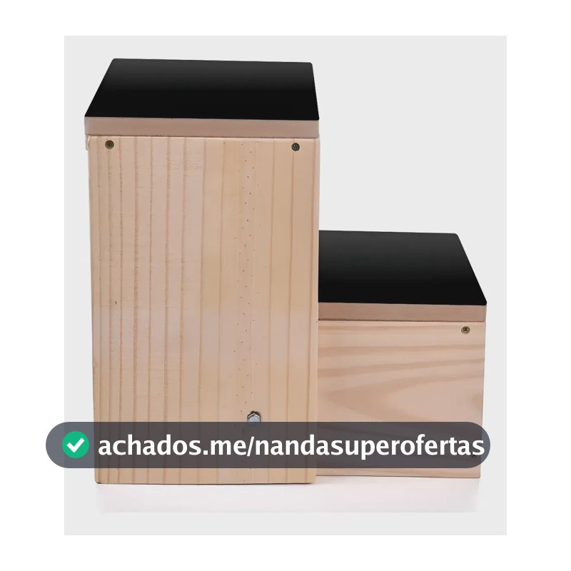 Escadinha 2 Degraus Infantil Montessoriana Auxiliar Criança Cor Preto Lisa