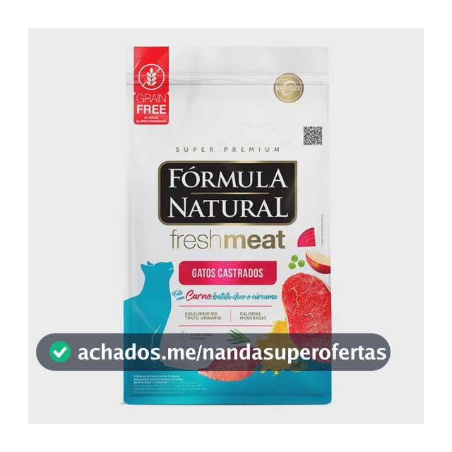 Formula Natural Fresh Meat Gato Castrado Carne 10,1kg