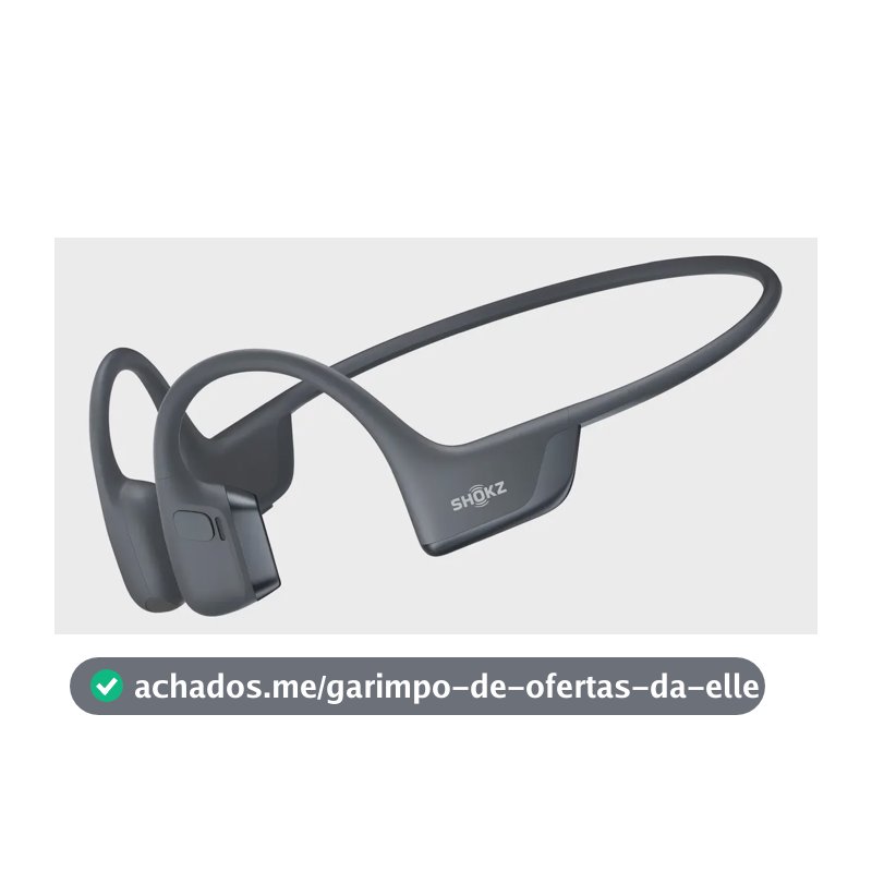Fone de Ouvido Shokz OpenRun Pro 2 Sem Fio Condução Óssea Esporte Preto