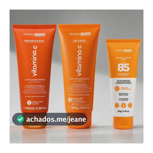 Kit Skincare Masculino Diário Vitamina C Fps 85 Iniciante